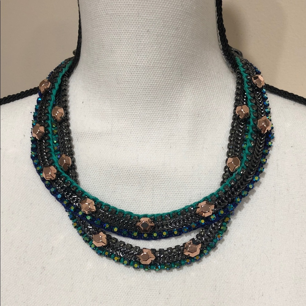 Stella & Dot Mercury Multicolored Braided Statement Necklace